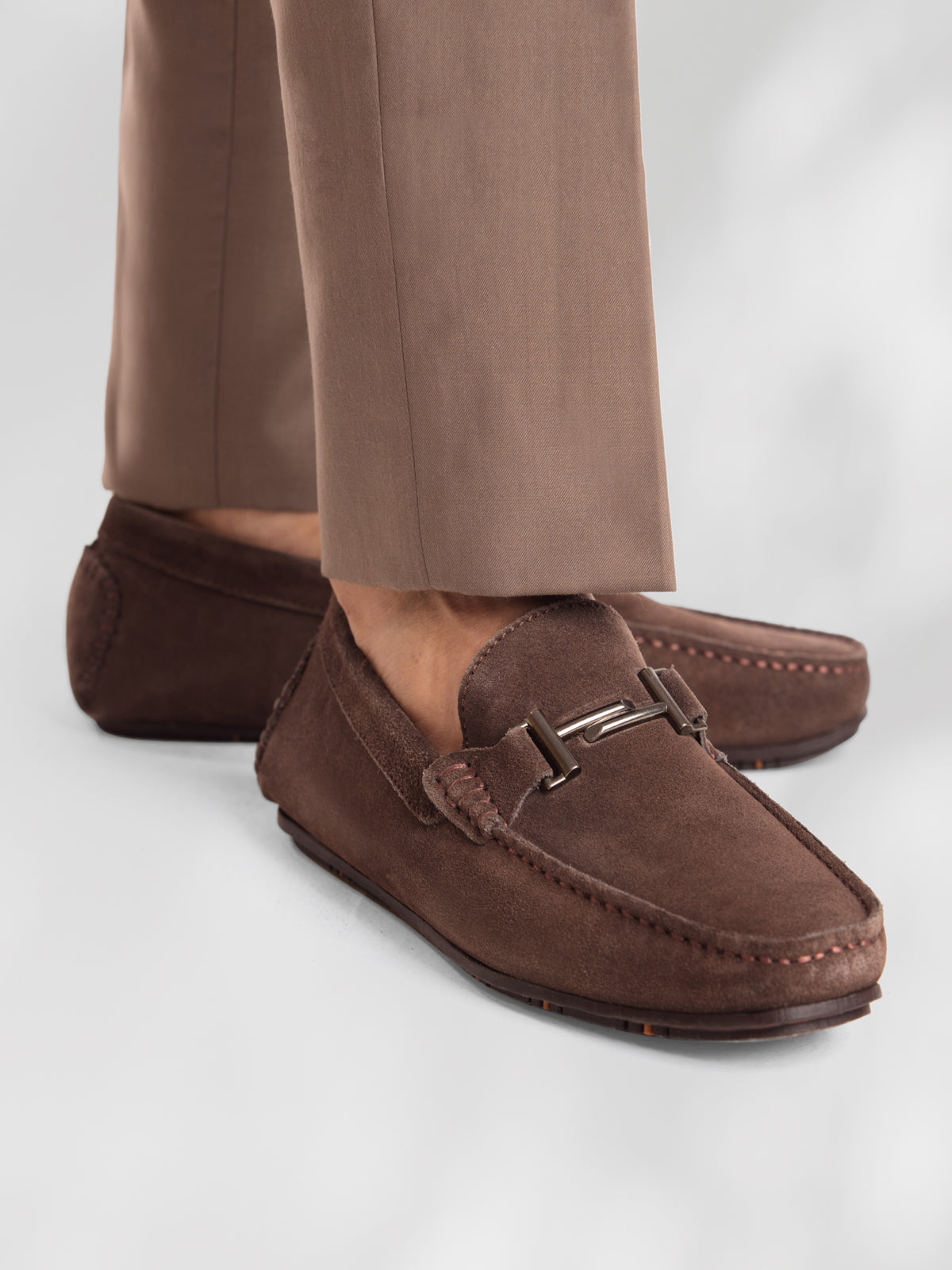 Brown Suede Loafers