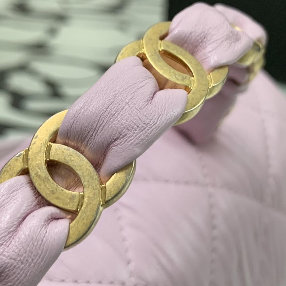 Chanel Mini Flap Bag Pink with top handle