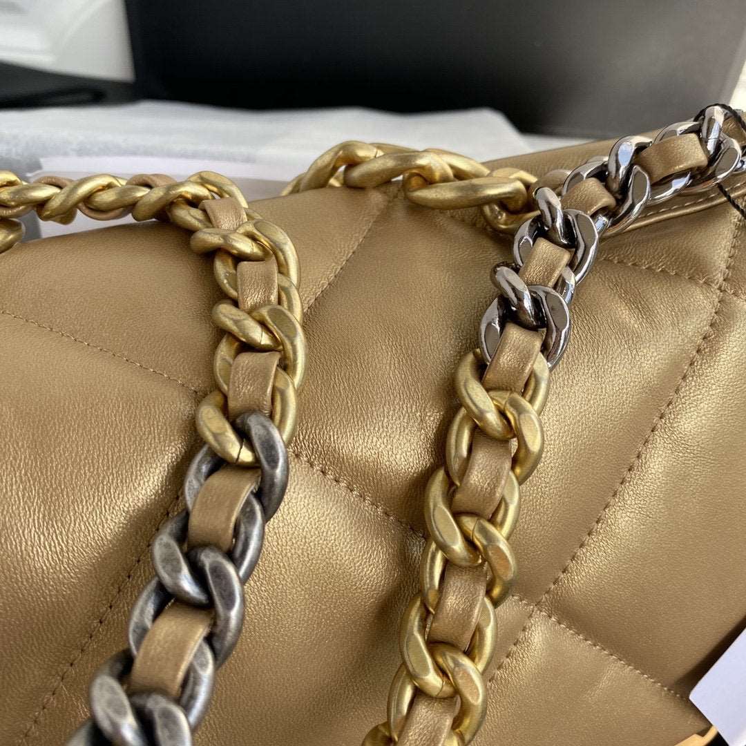 CHANEL 19 Maxi Flap Bag Gold