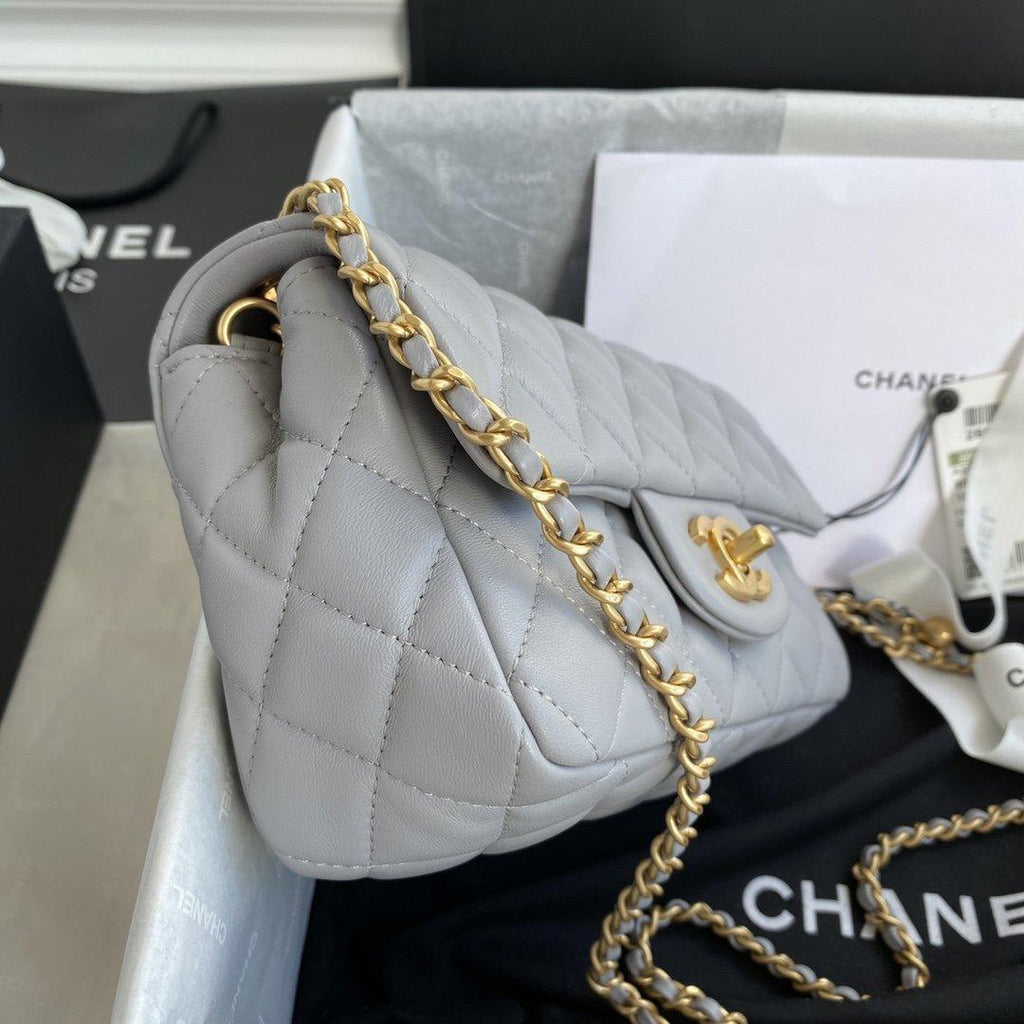 Chanel Pearl Crush Mini Flap Bag Gray