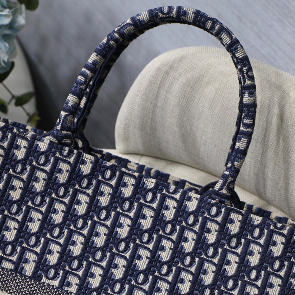 Dior Book Tote Navy Blue