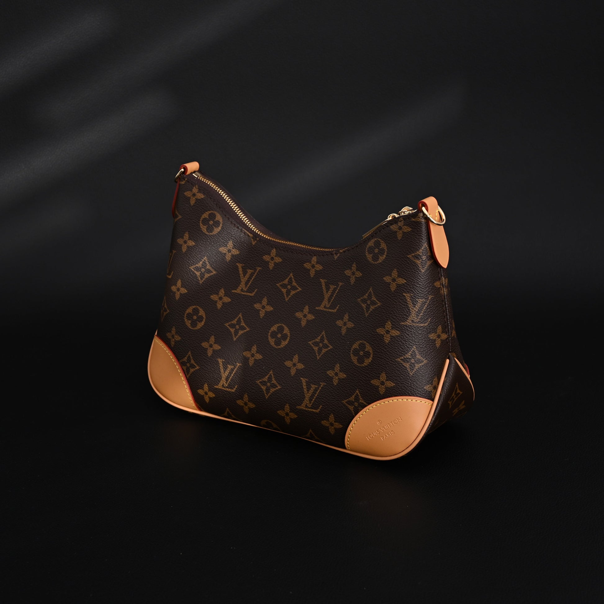 Louis Vuitton Boulogne Monogram Canvas Shoulder Bag – Classic Brown with Vachetta Leather Trim (M45832)