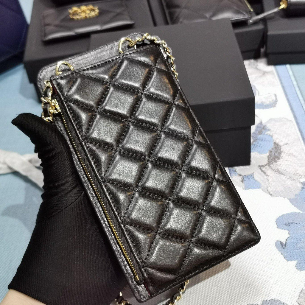 Chanel lambskin phone holder