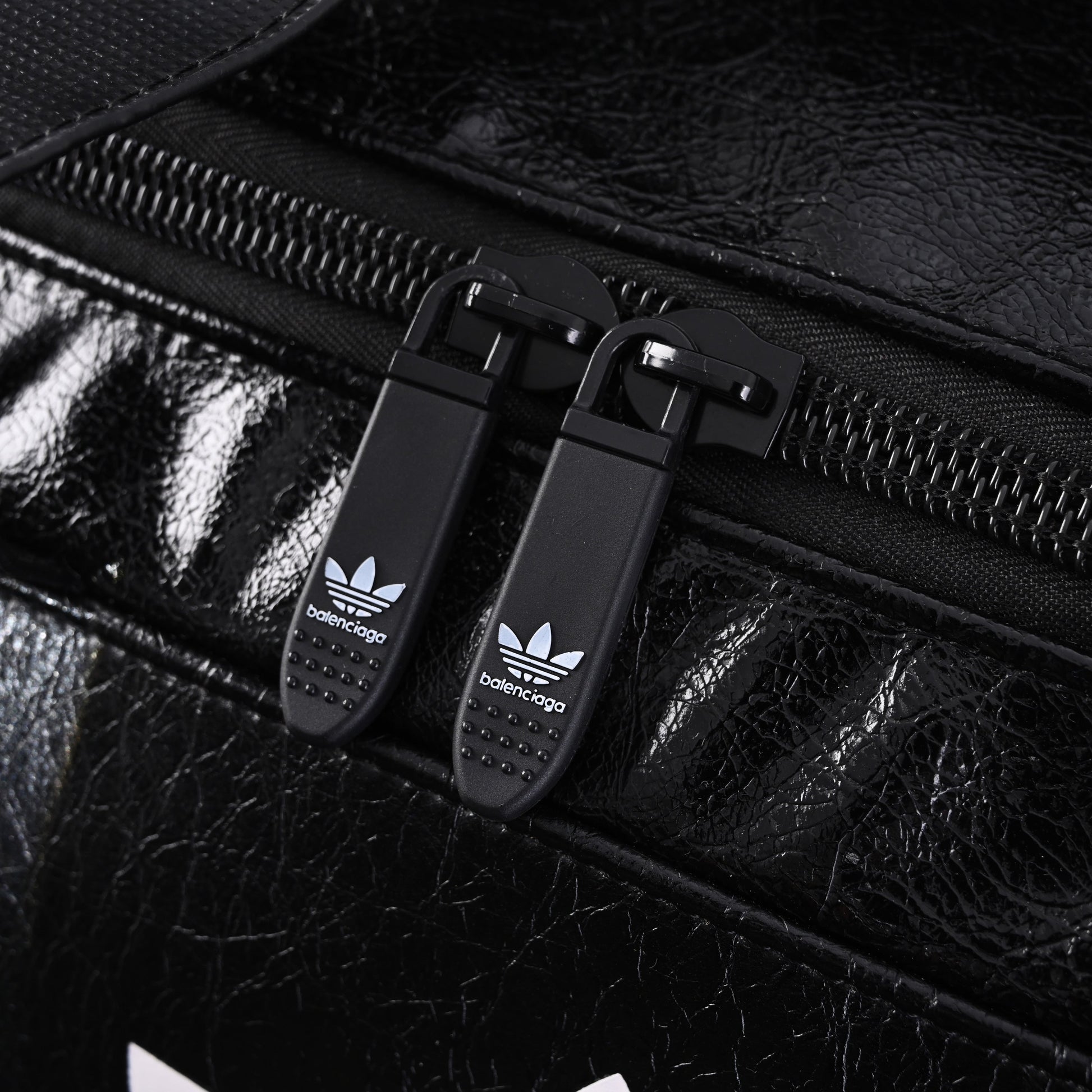 Balenciaga x adidas Large Duffel Travel Bag – Black with Trefoil Logo and Triple Stripes