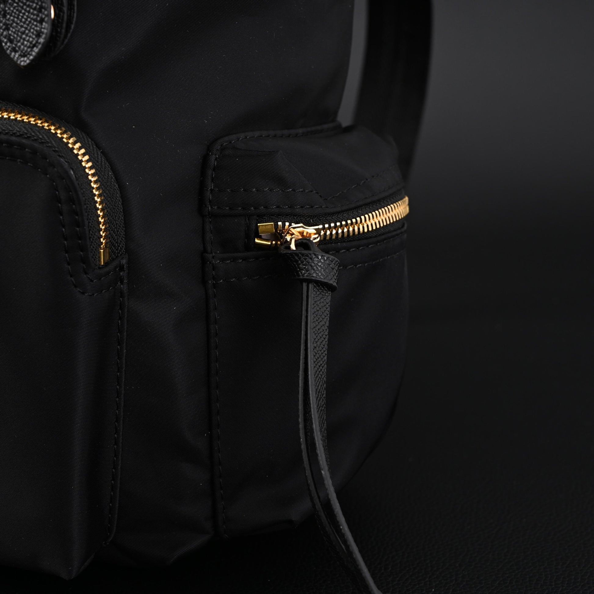Burberry The Rucksack – Black Nylon & Leather Backpack with Gold-Tone Hardware