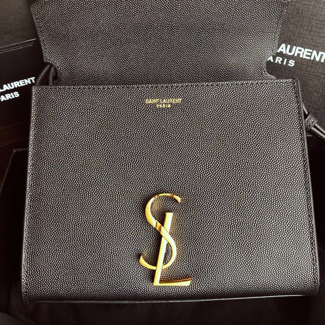 YSL Cassandra Mini Top Handle Bag Black