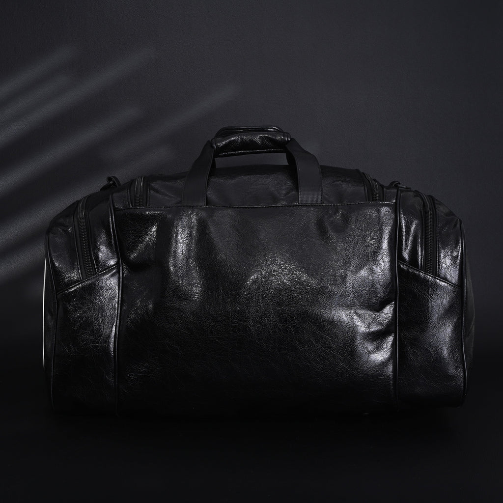 Balenciaga x adidas Large Duffel Travel Bag – Black with Trefoil Logo and Triple Stripes