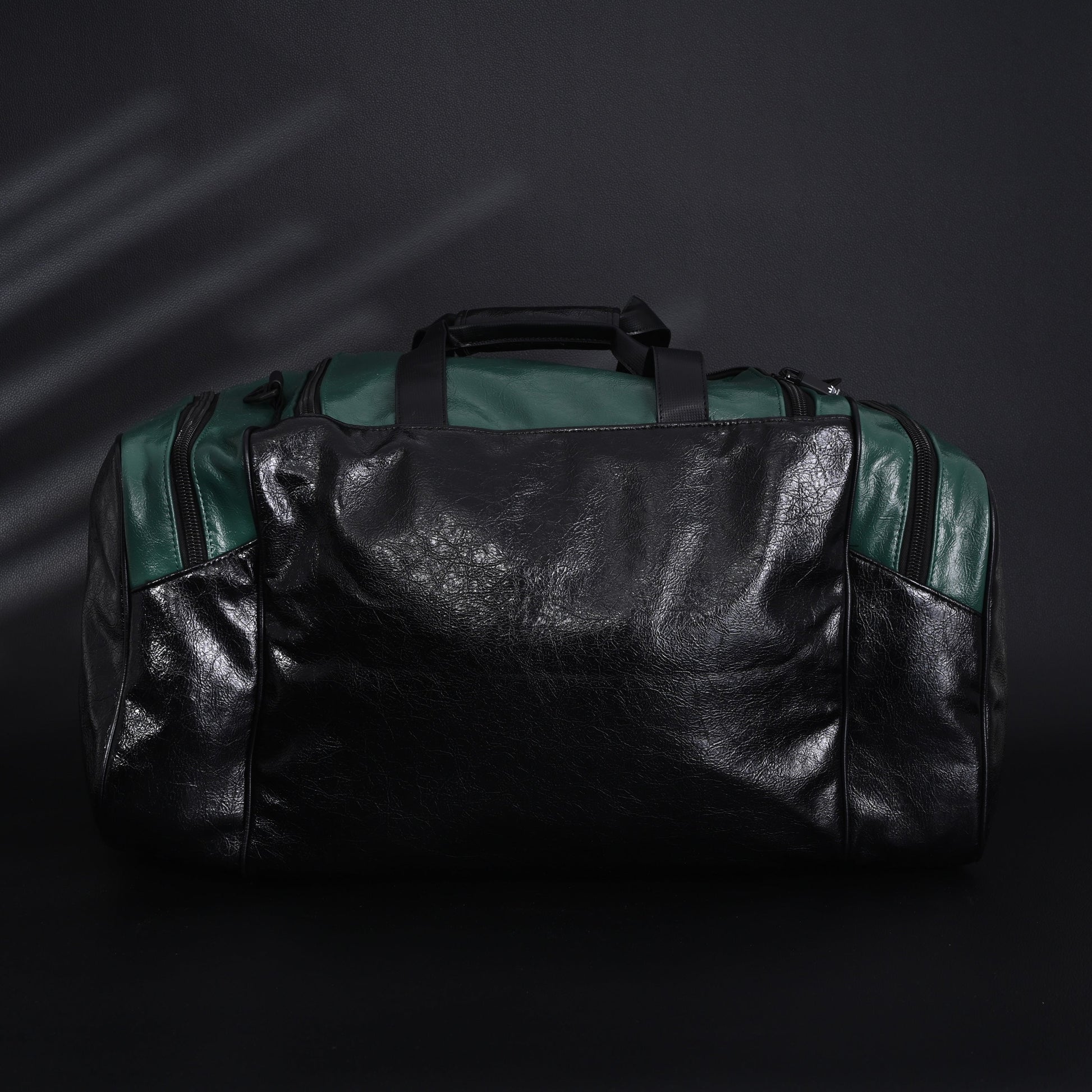 Balenciaga x adidas Large Duffel Travel Bag – Black & Green with Trefoil Logo and Triple Stripes
