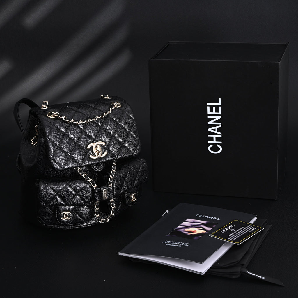 Chanel Duma Backpack – Black Quilted Lambskin with Gold-Tone Hardware (24A Collection)