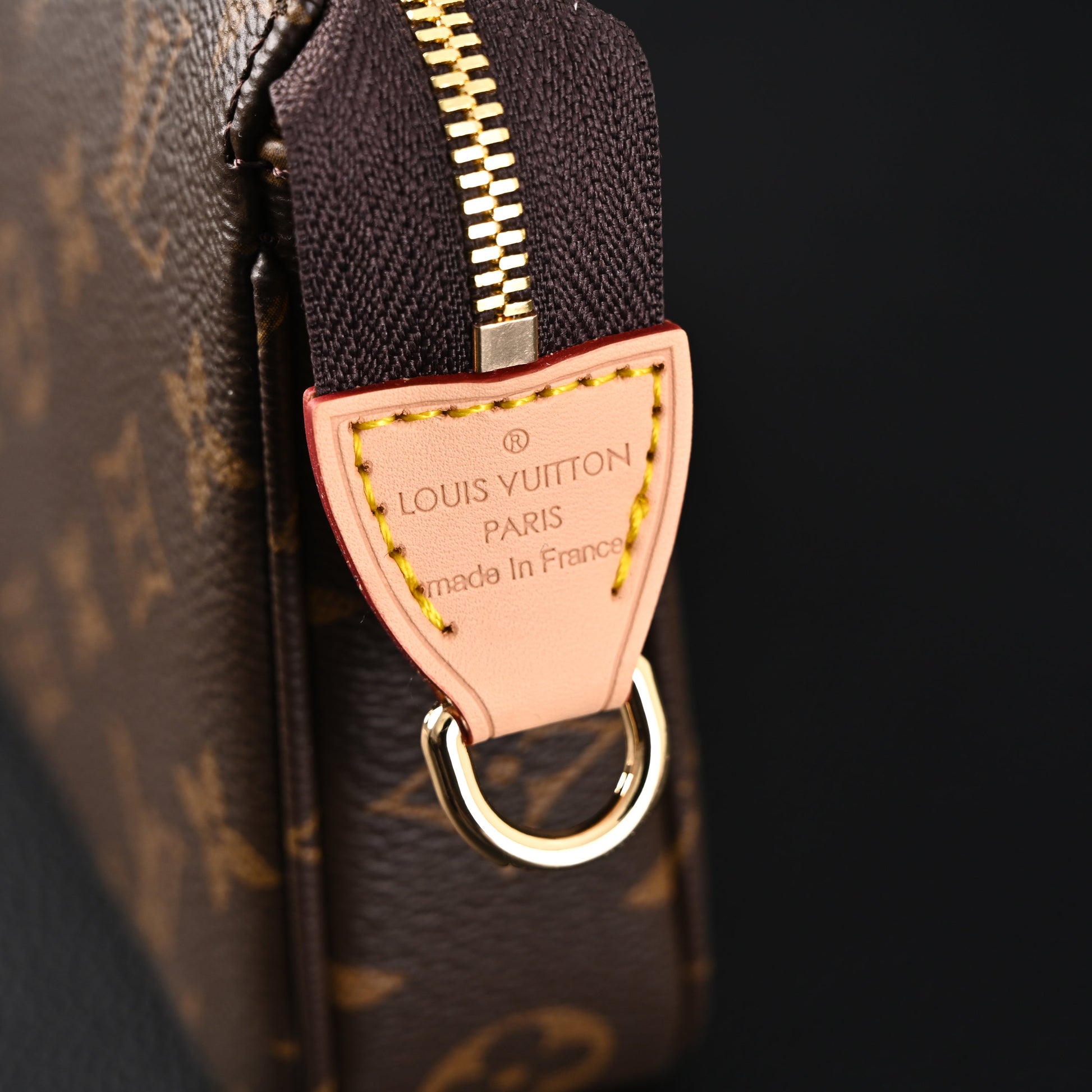 Louis Vuitton Pochette Accessoires Monogram Canvas Clutch Bag – Brown with Gold Chain (M82766)