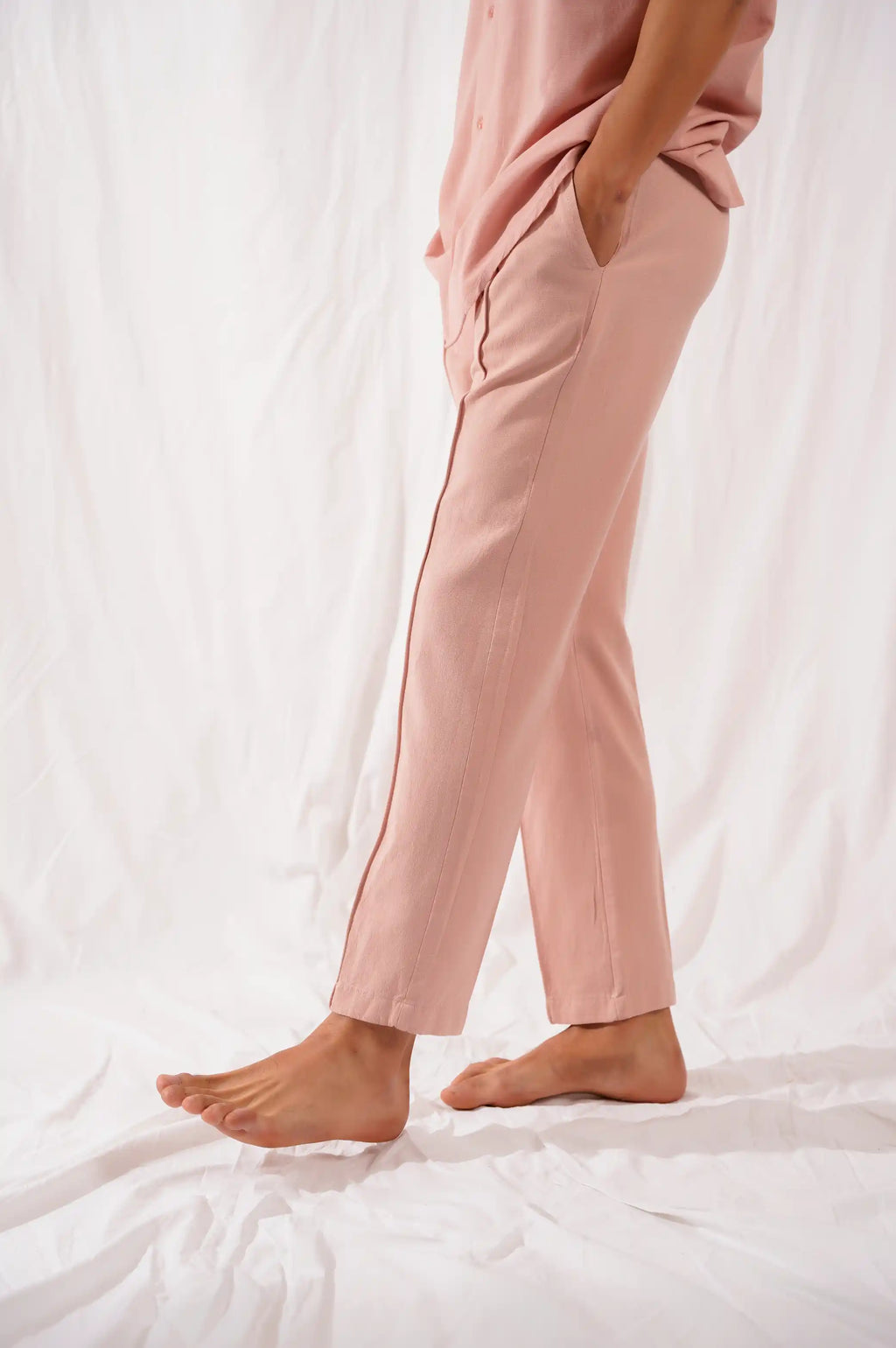 Tea Pink Relax Fit Middle Seam Pants – Cool Havn