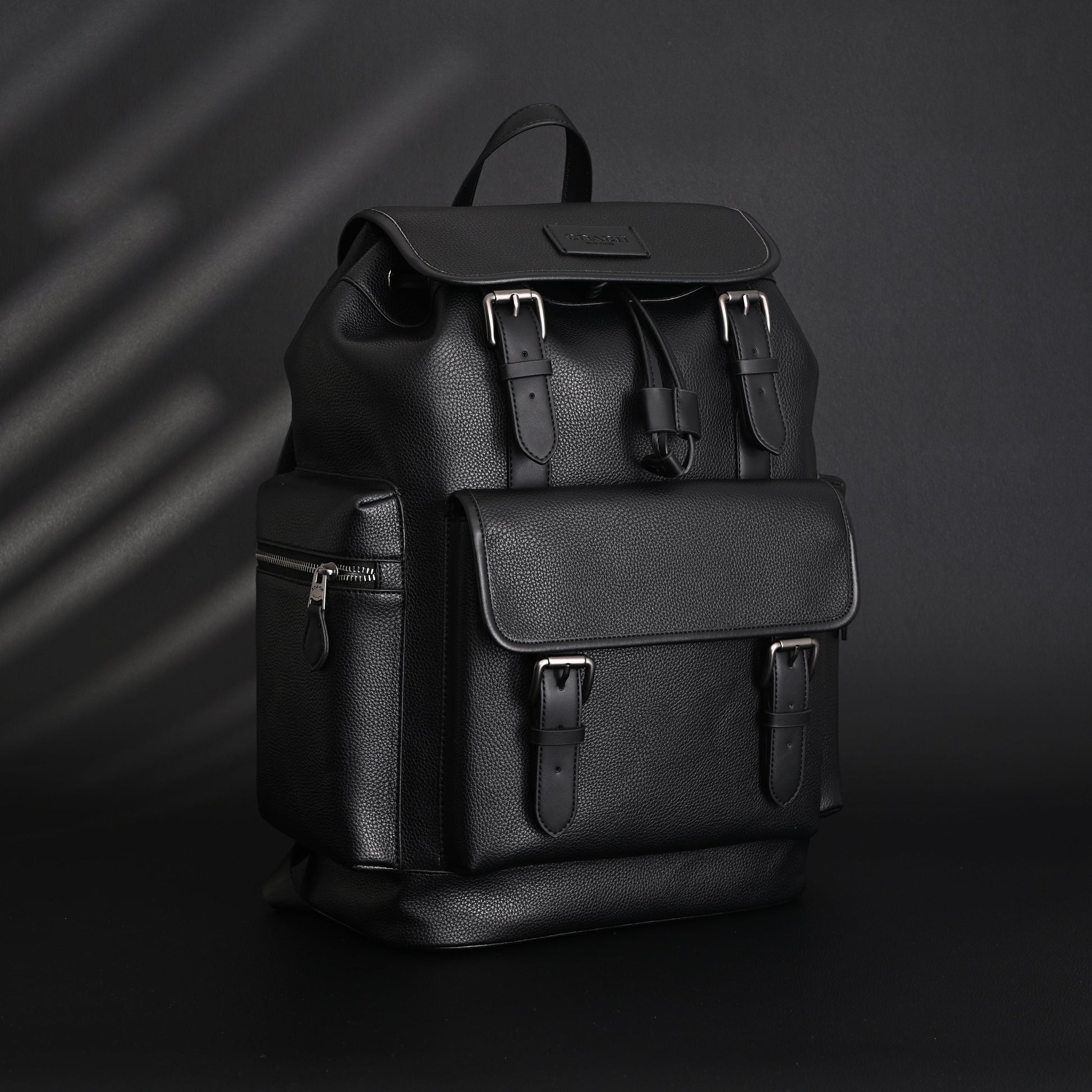 Prada Nylon & Leather Multi-Pocket Backpack – Black