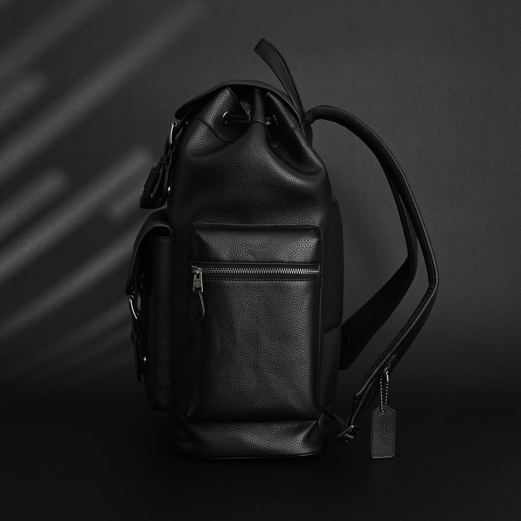 Prada Nylon & Leather Multi-Pocket Backpack – Black