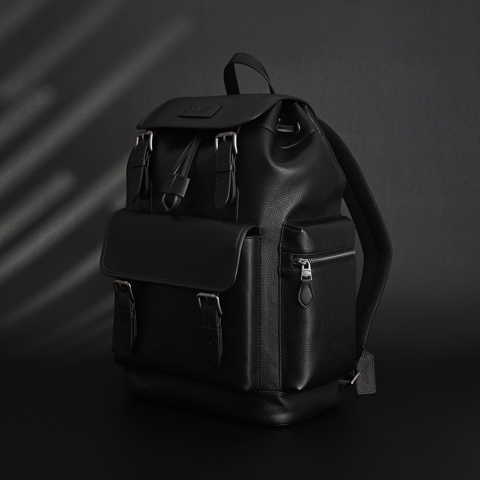 Prada Nylon & Leather Multi-Pocket Backpack – Black