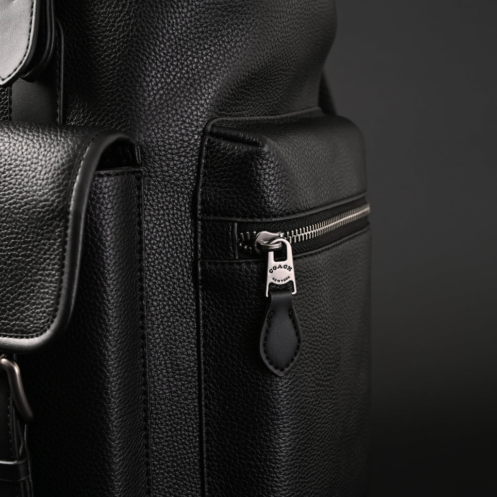 Prada Nylon & Leather Multi-Pocket Backpack – Black