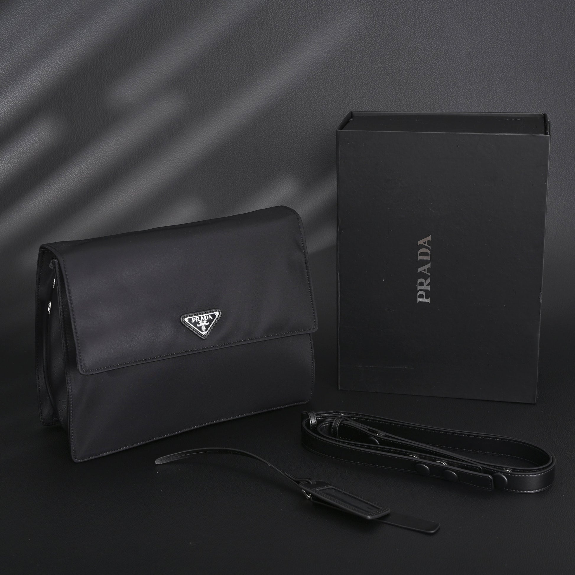 Prada Nylon Black Messenger Bag