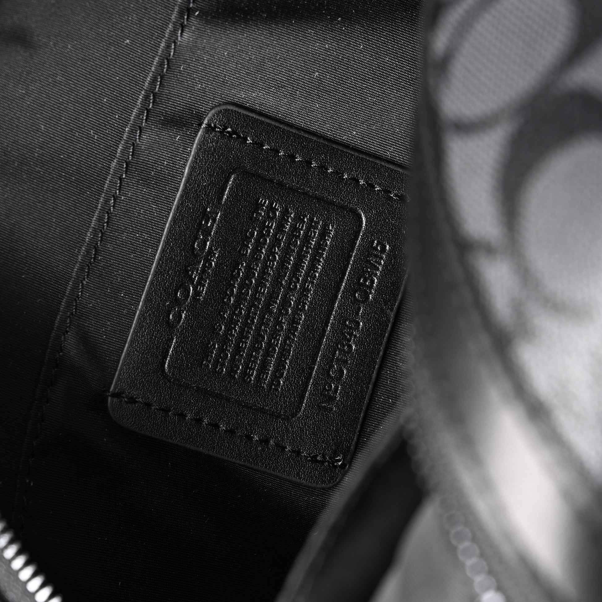 Coach Signature Duffel Bag – Black Monogram Canvas with Leather Trim