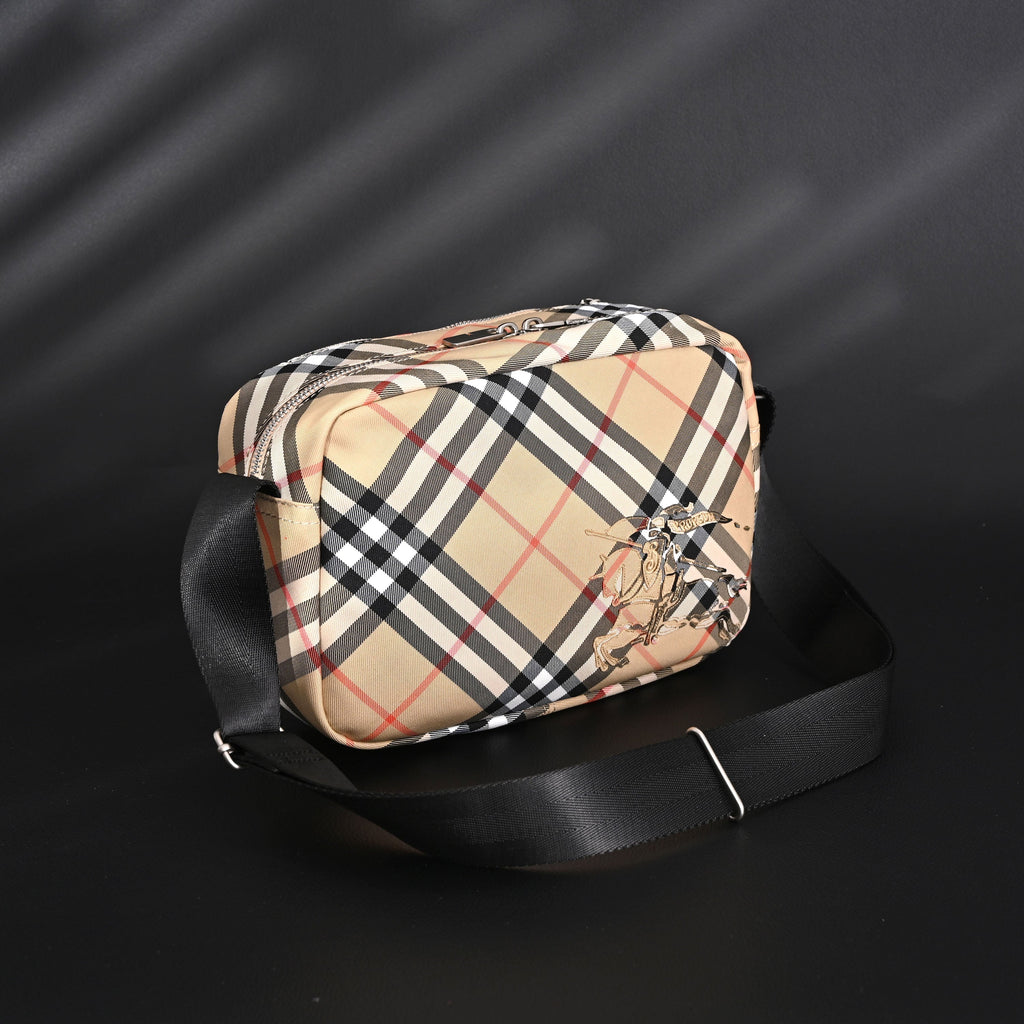 Burberry Vintage Check Canvas Crossbody Messenger Bag