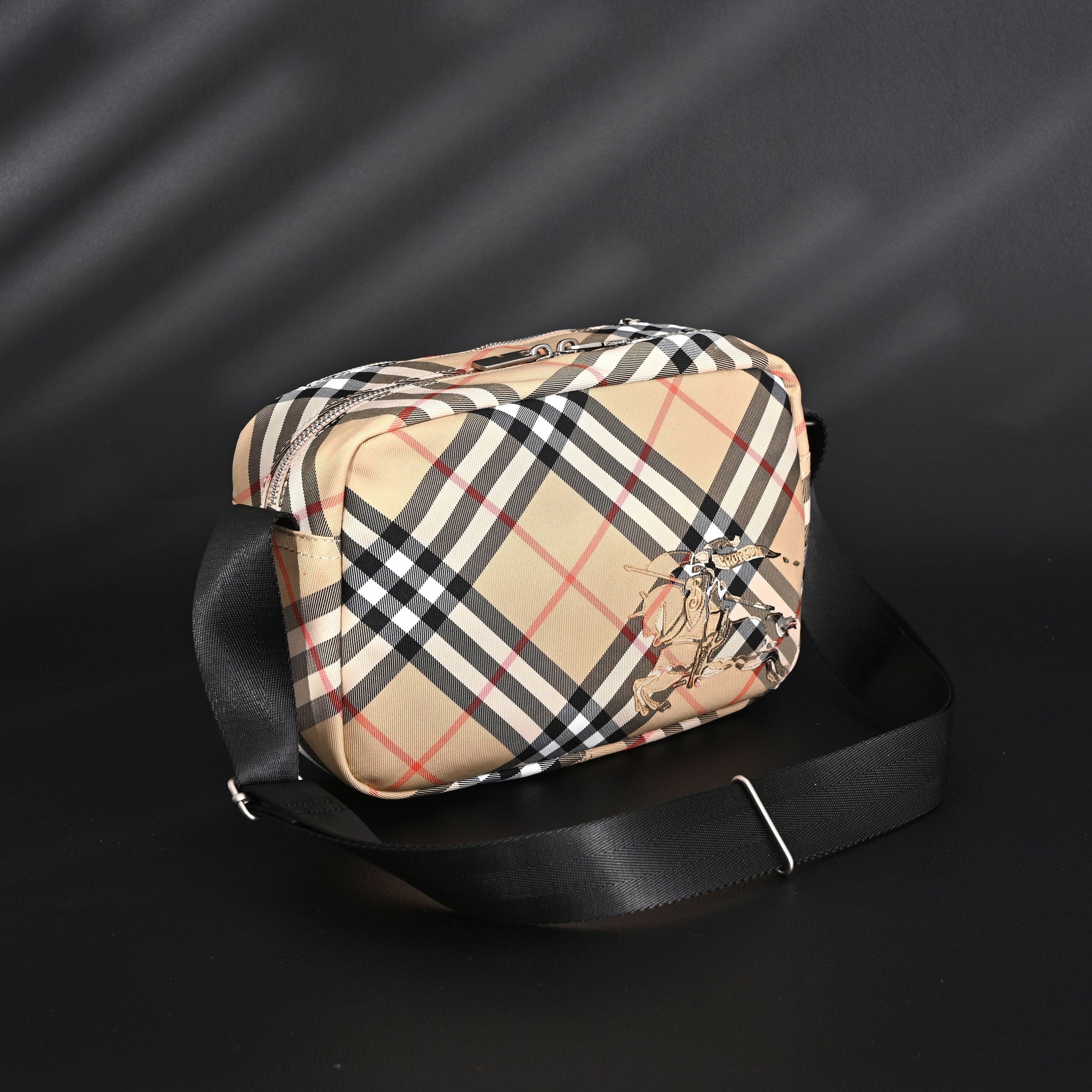 Burberry Vintage Check Canvas Crossbody Messenger Bag