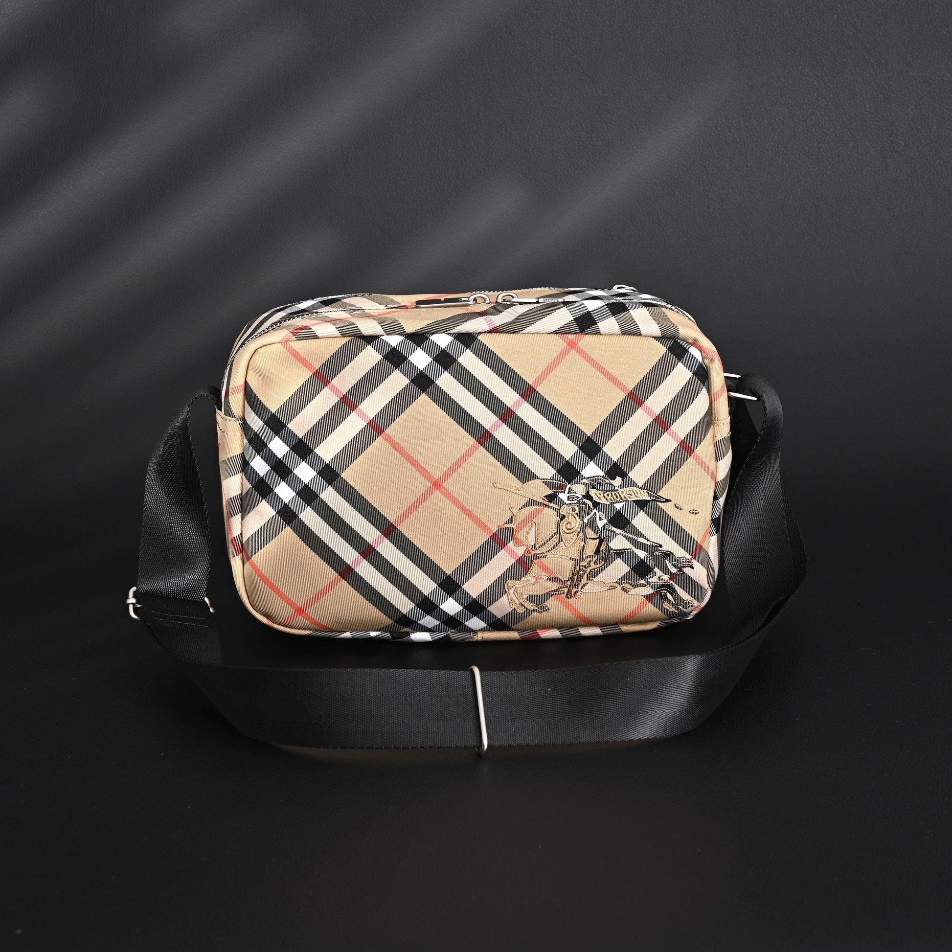 Burberry Vintage Check Canvas Crossbody Messenger Bag
