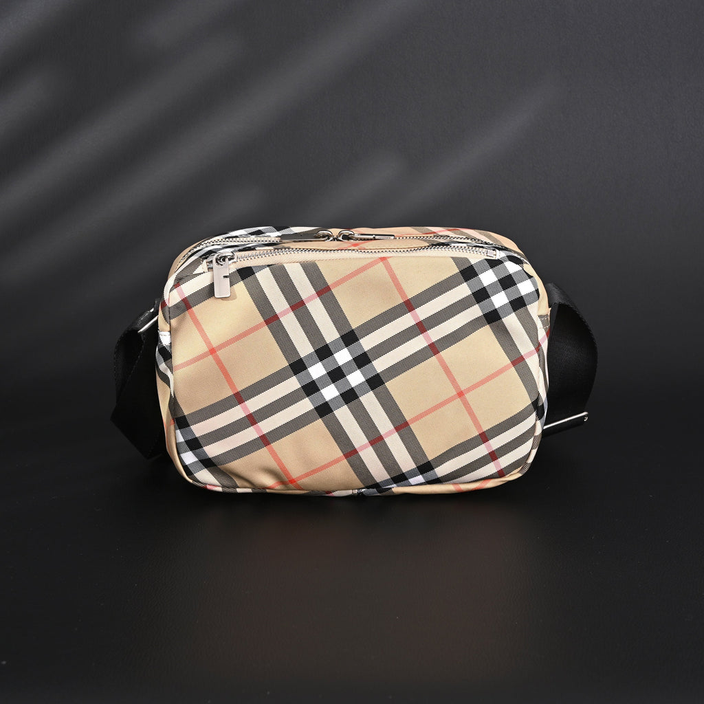 Burberry Vintage Check Canvas Crossbody Messenger Bag