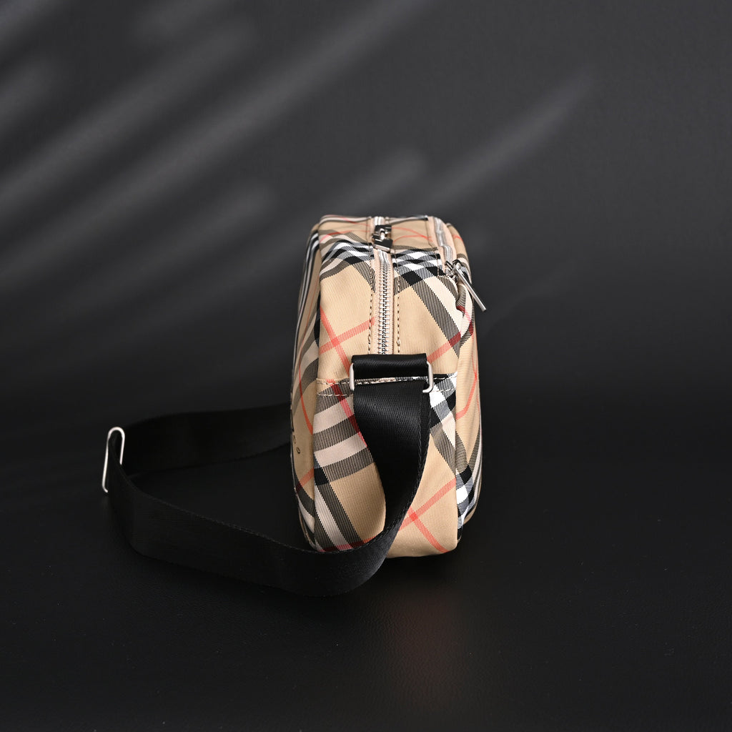 Burberry Vintage Check Canvas Crossbody Messenger Bag