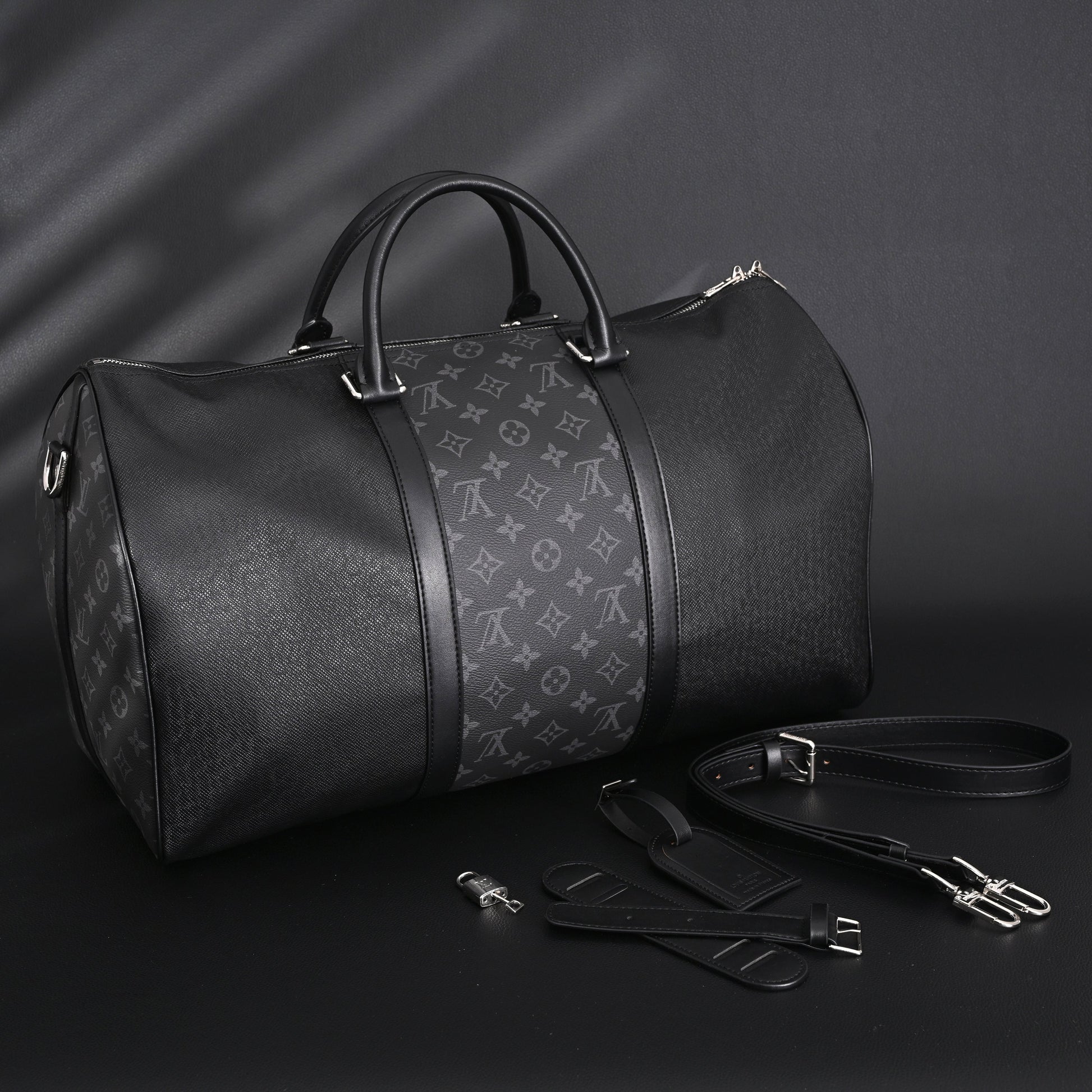 Louis Vuitton Keepall Bandoulière 50 – Monogram Eclipse Canvas Travel Bag
