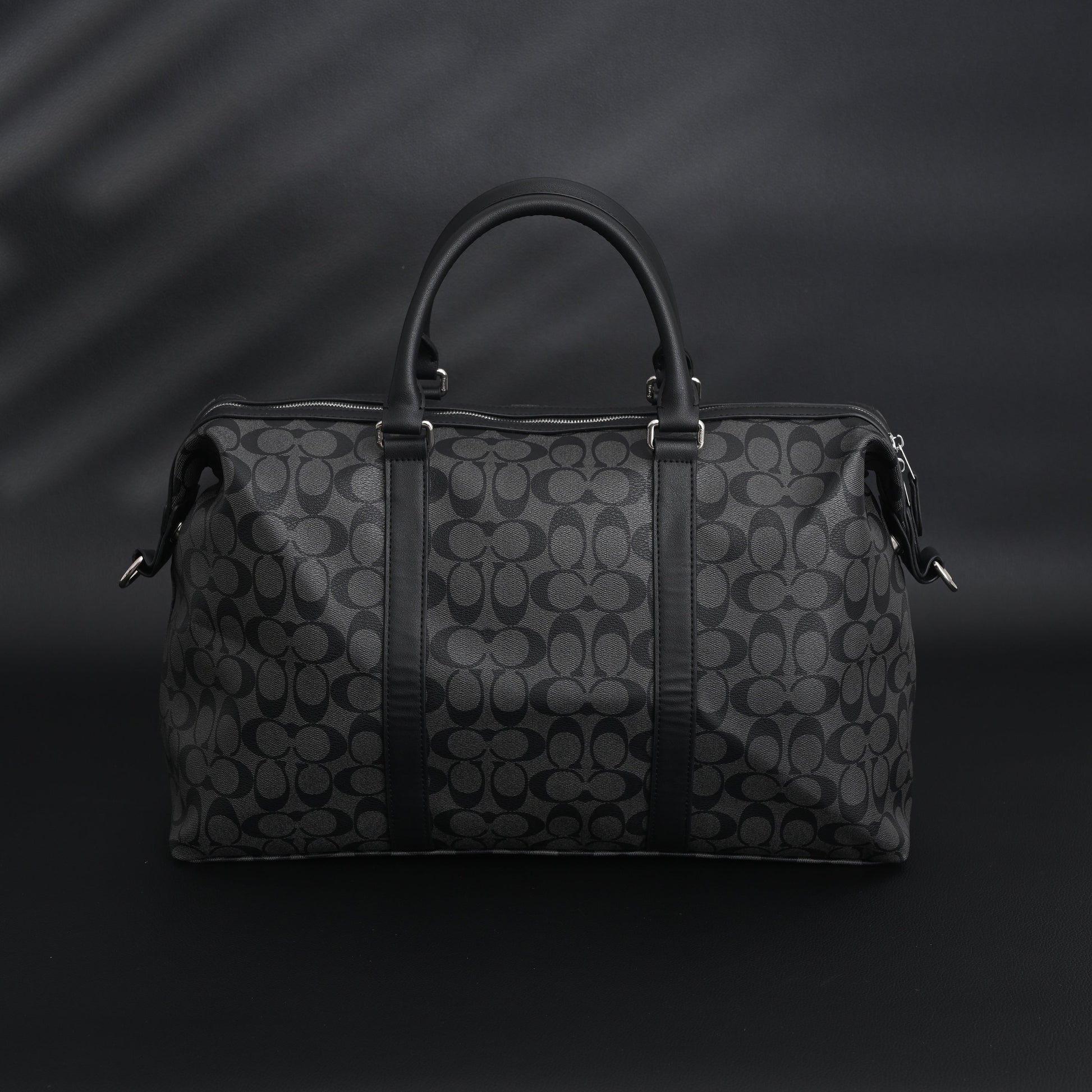 Coach Metropolitan Duffel Bag in Signature Black Canvas