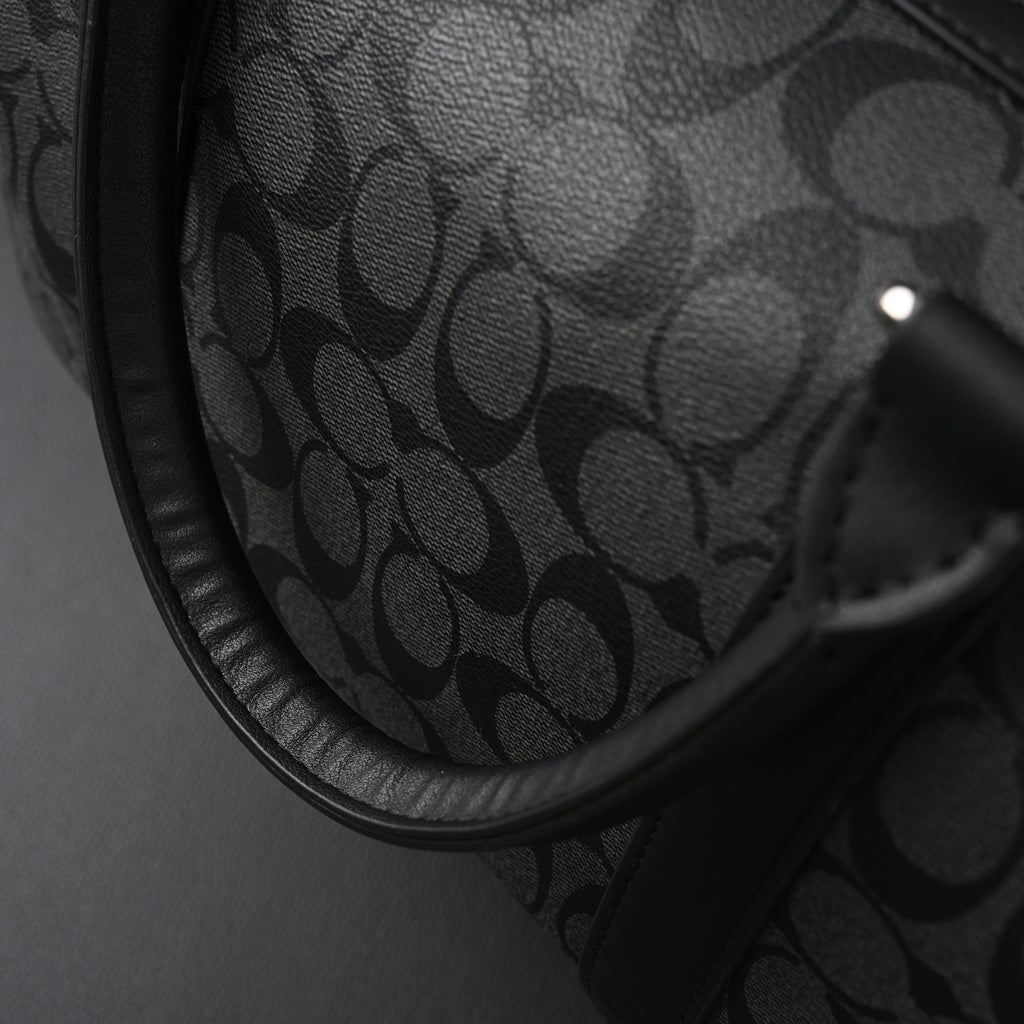 Coach Metropolitan Duffel Bag in Signature Black Canvas