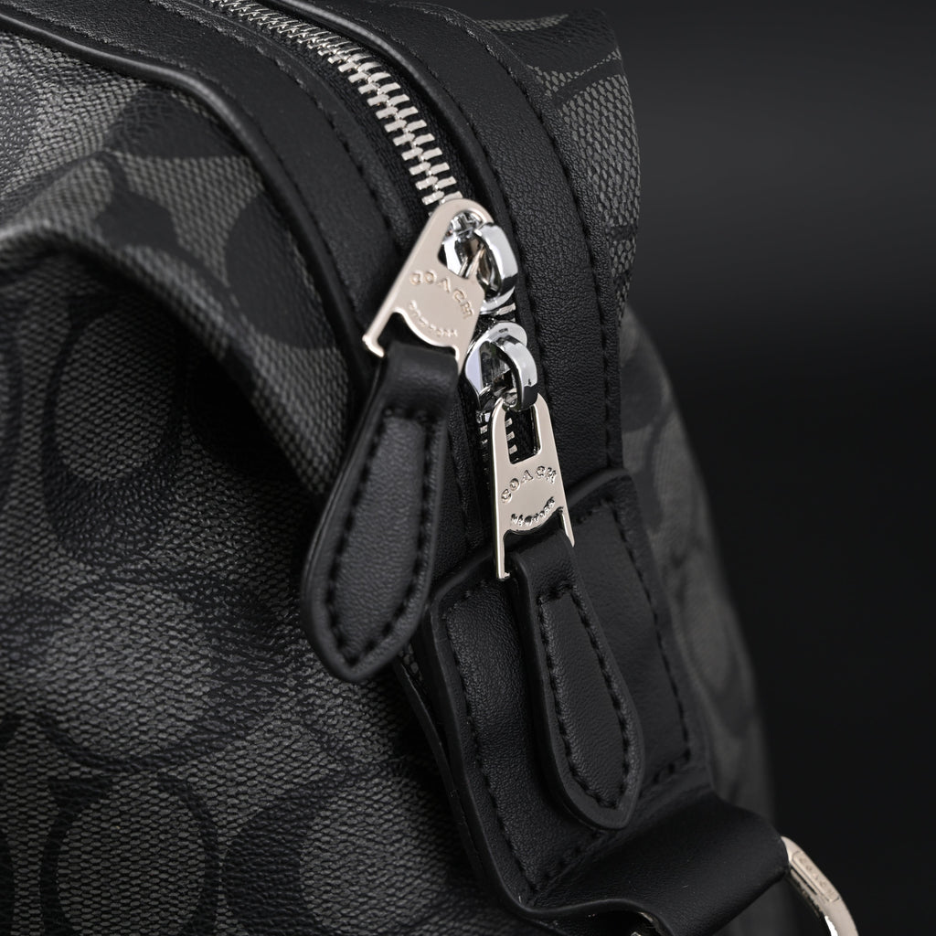 Coach Metropolitan Duffel Bag in Signature Black Canvas