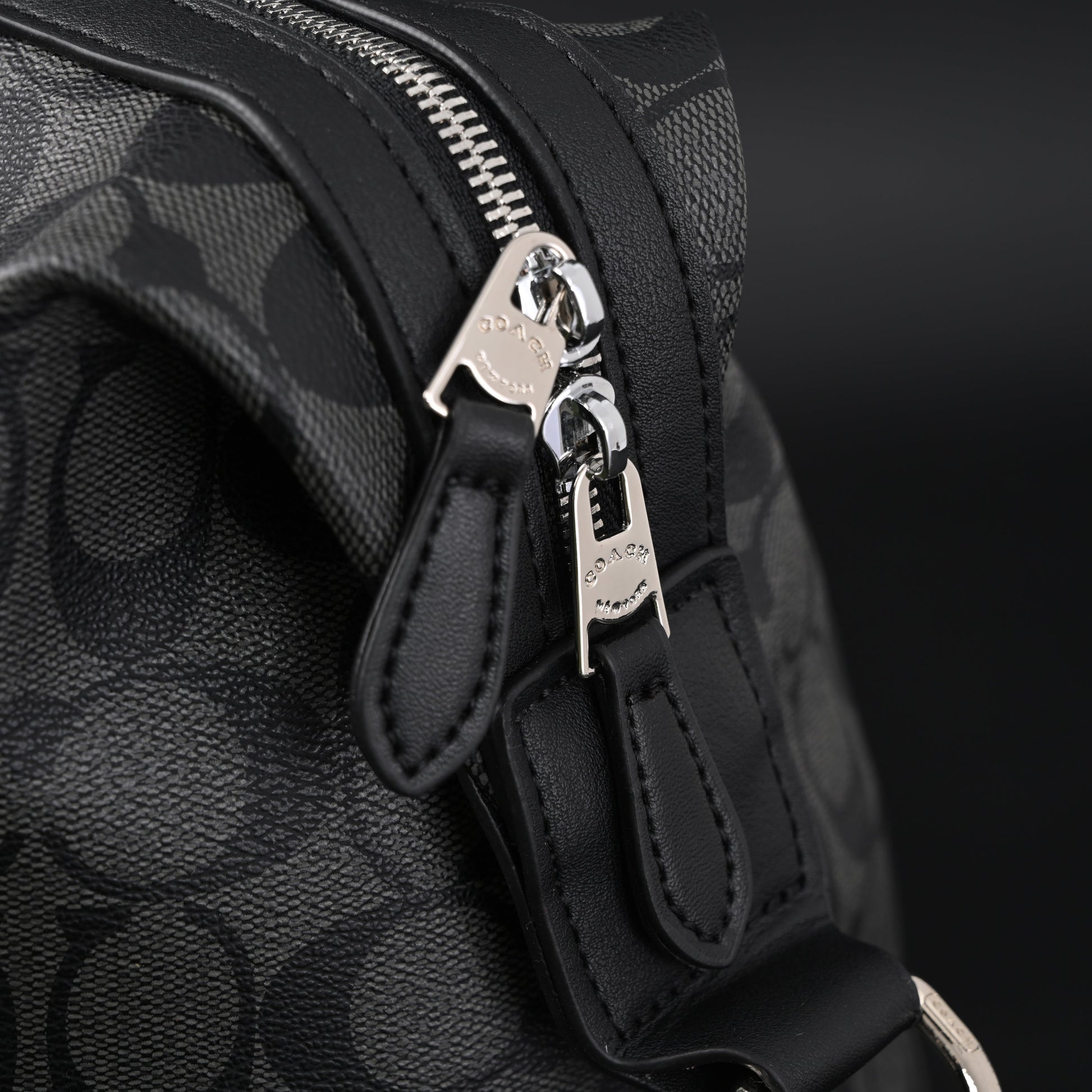 Coach Metropolitan Duffel Bag in Signature Black Canvas