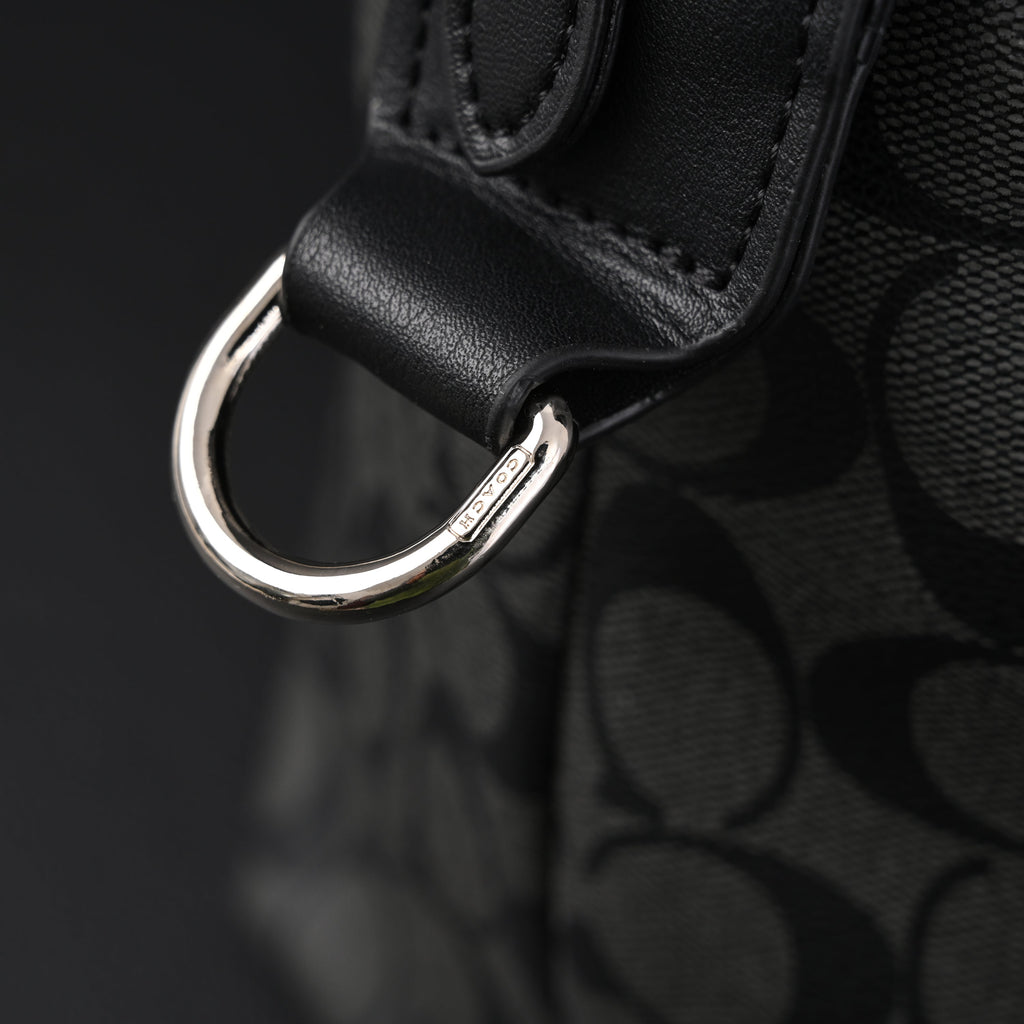 Coach Metropolitan Duffel Bag in Signature Black Canvas