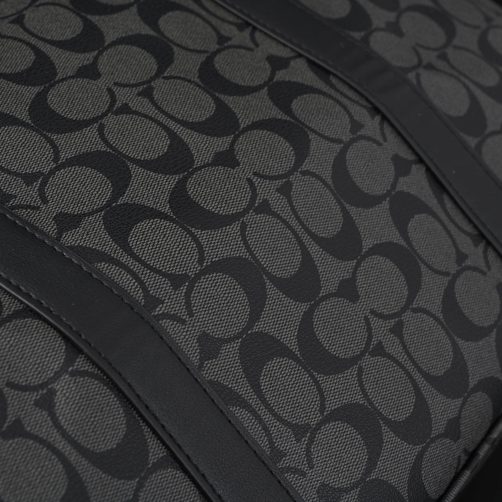 Coach Metropolitan Duffel Bag in Signature Black Canvas