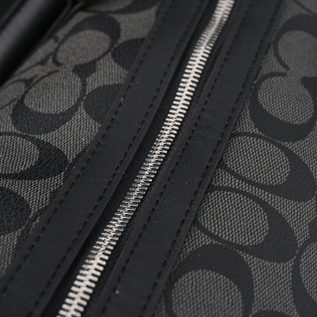 Coach Metropolitan Duffel Bag in Signature Black Canvas