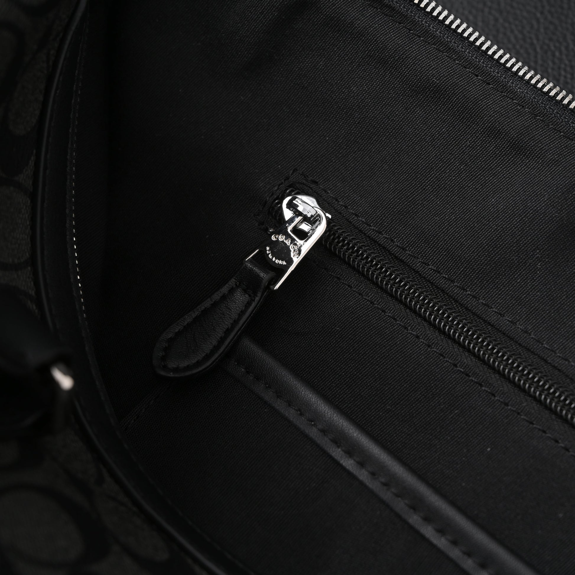 Coach Metropolitan Duffel Bag in Signature Black Canvas