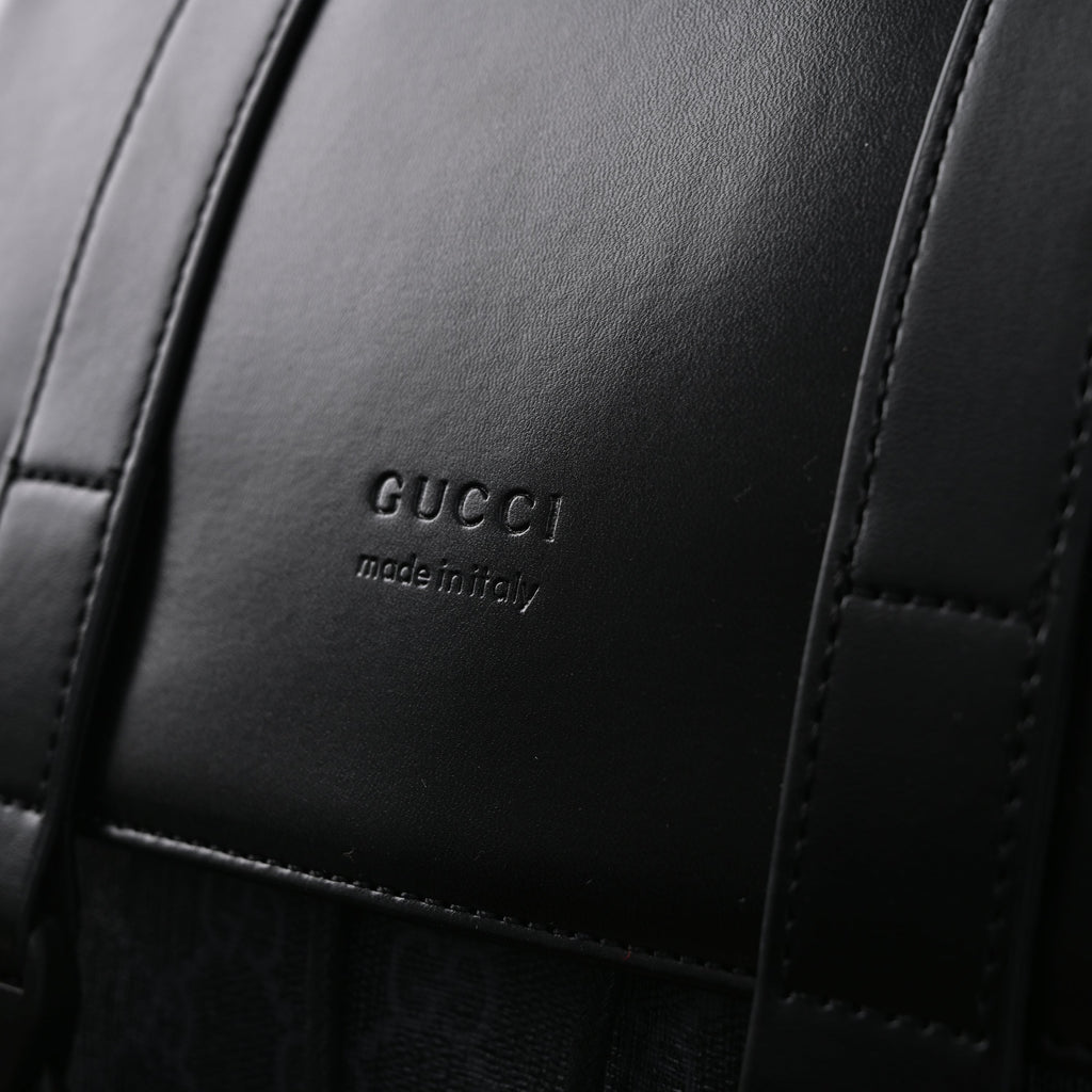 Gucci GG Supreme Monogram Backpack with Web Stripe