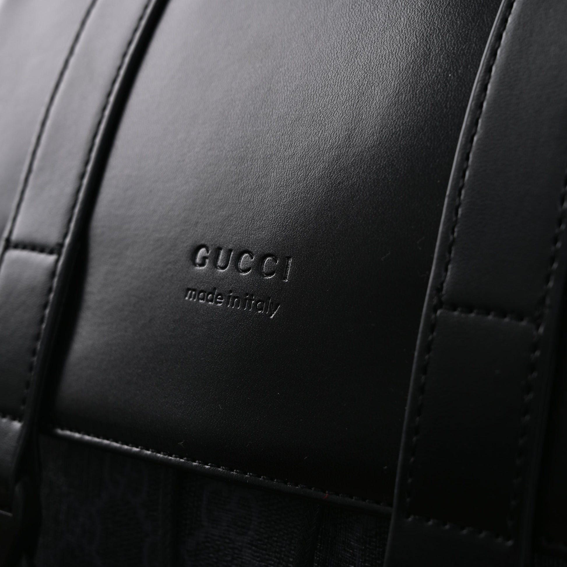 Gucci GG Supreme Monogram Backpack with Web Stripe