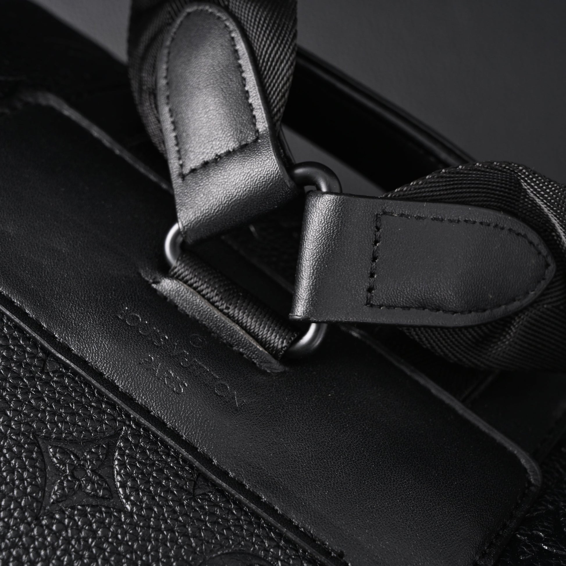 Louis Vuitton Christopher PM Backpack Monogram Shadow Black Leather