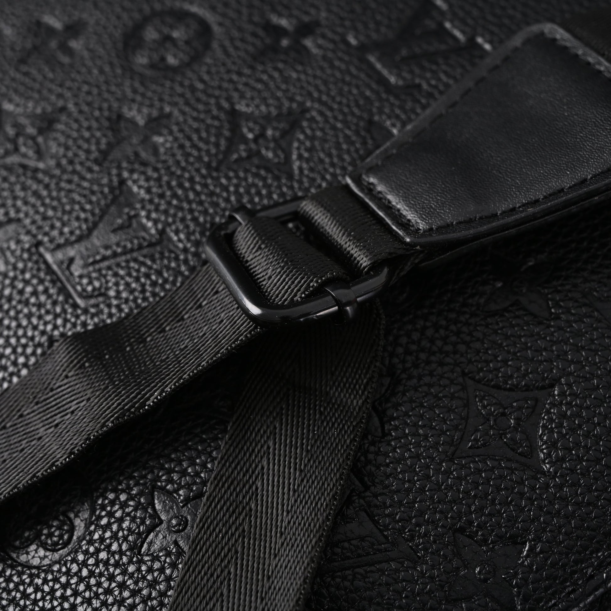 Louis Vuitton Christopher PM Backpack Monogram Shadow Black Leather