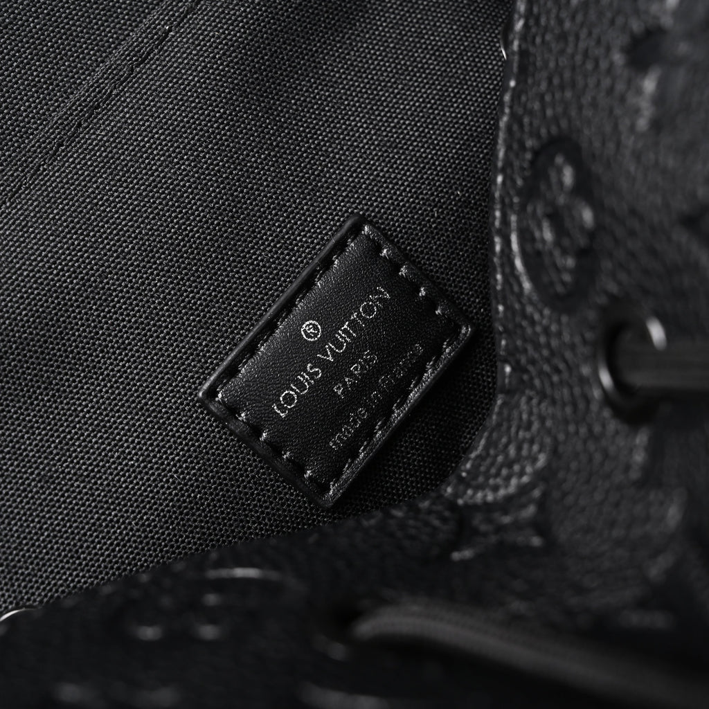 Louis Vuitton Christopher PM Backpack Monogram Shadow Black Leather
