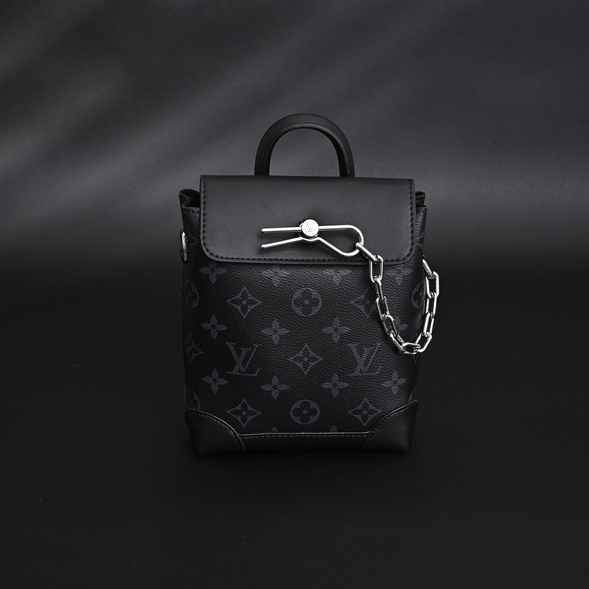 Louis Vuitton Soft Trunk Messenger – Monogram Eclipse Canvas with Silver Chain