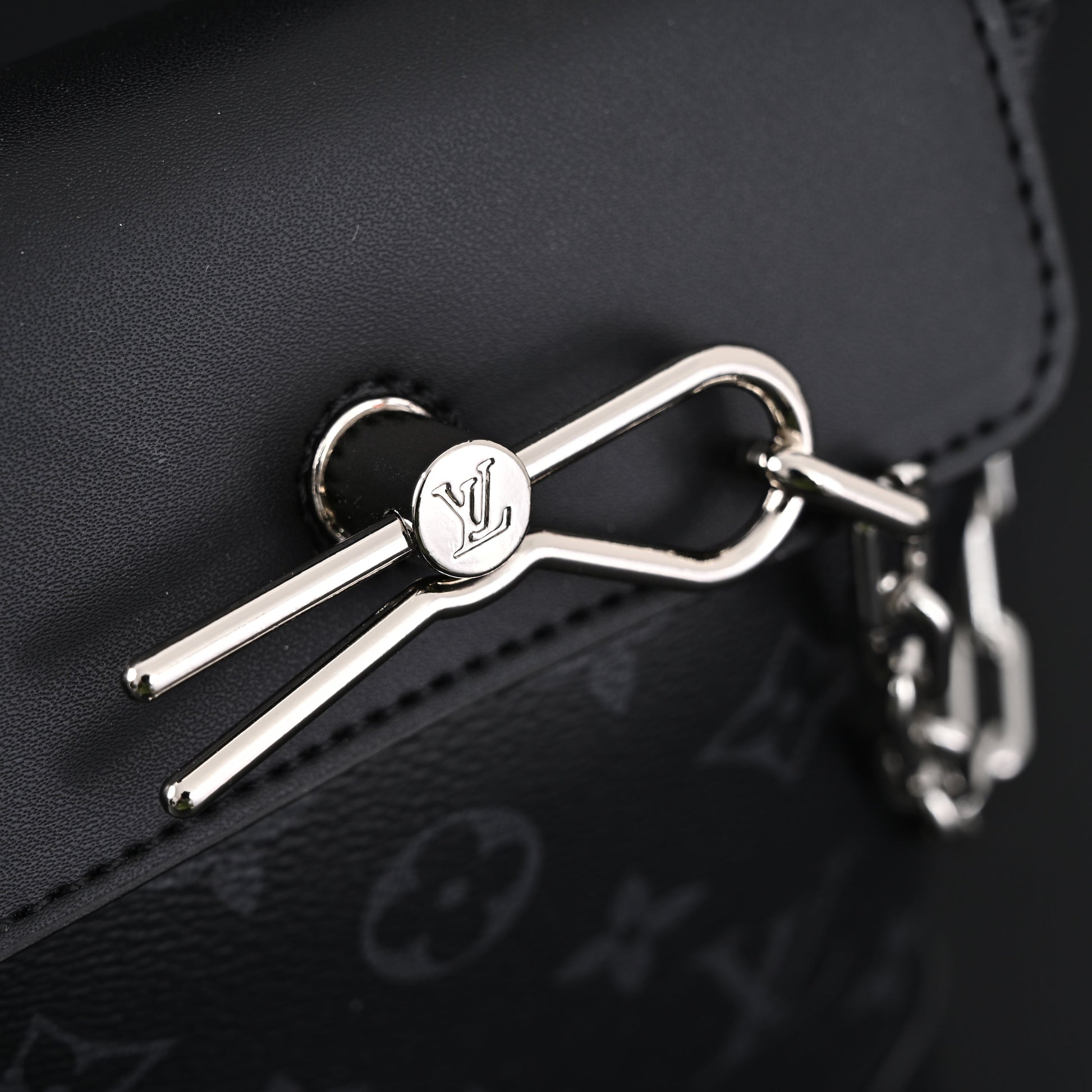 Louis Vuitton Soft Trunk Messenger – Monogram Eclipse Canvas with Silver Chain