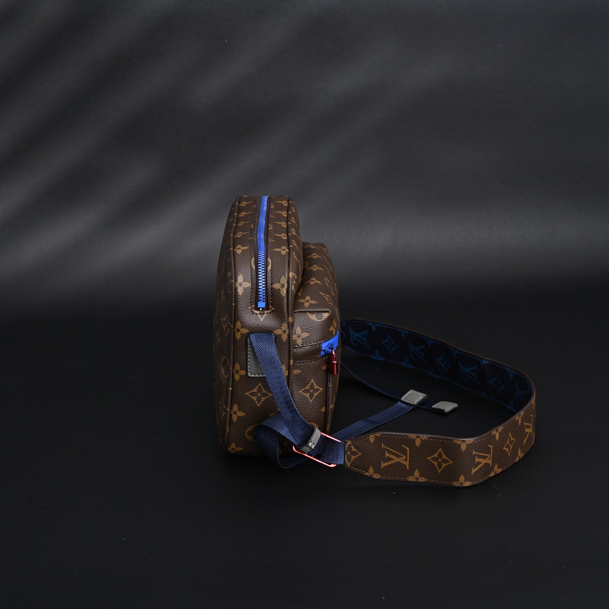 Louis Vuitton Trio Messenger Bag – Monogram Canvas with Blue Strap