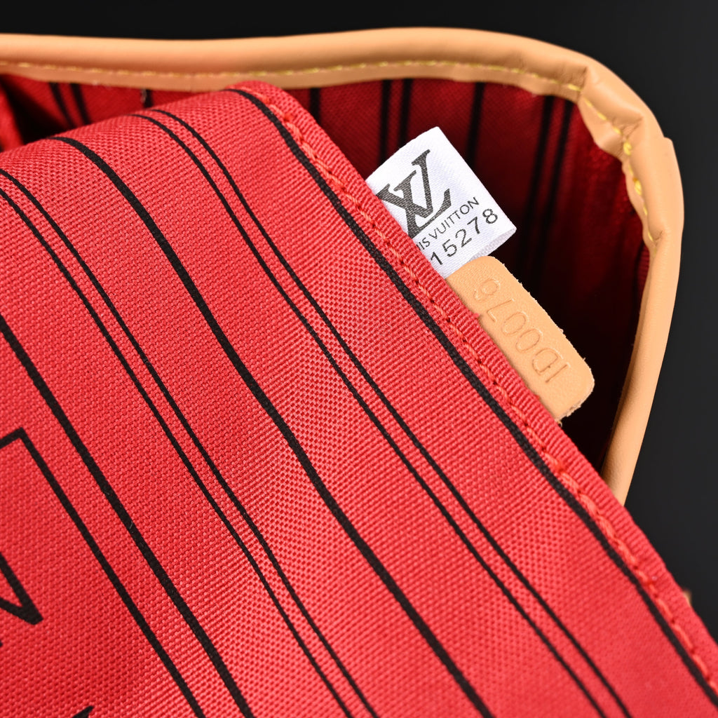 Louis Vuitton Neverfull MM Tote Bag – Monogram Canvas with Red Interior