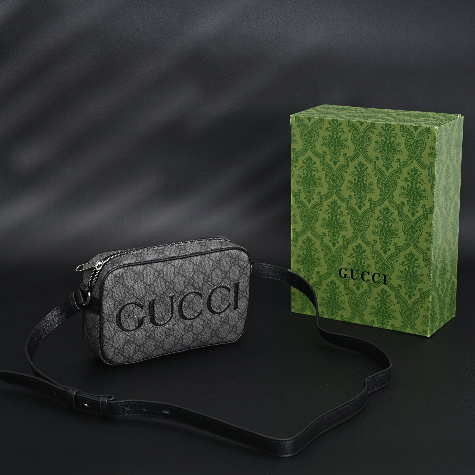 Gucci Ophidia GG Supreme Belt Bag – Black/Grey Monogram