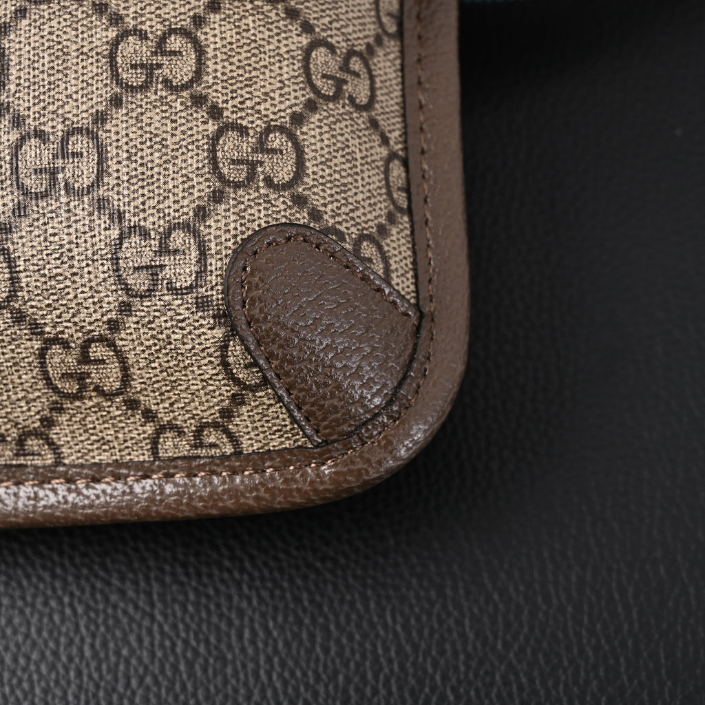 Gucci Ophidia GG Supreme Mini Belt Bag – Beige/Ebony with Web Stripe