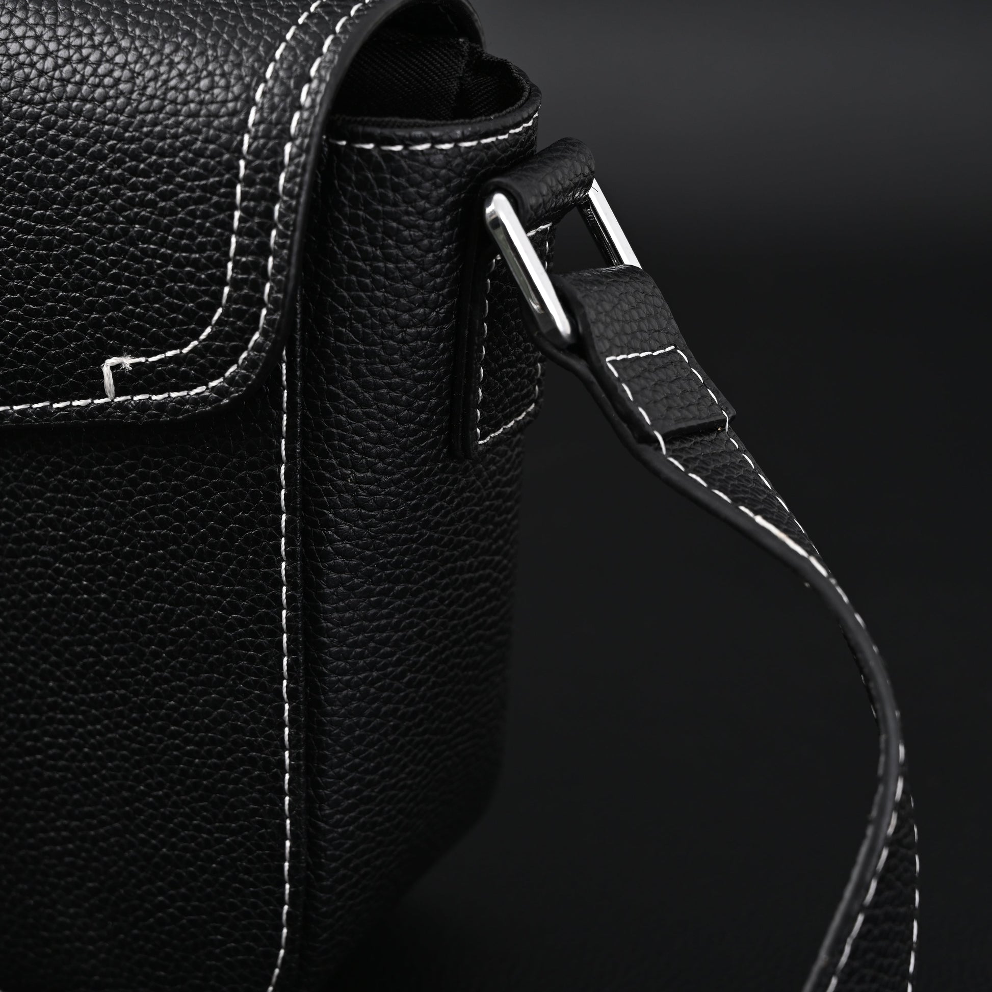 Dior Saddle Crossbody Bag – Black Grained Calfskin with Silver-Tone Hardware