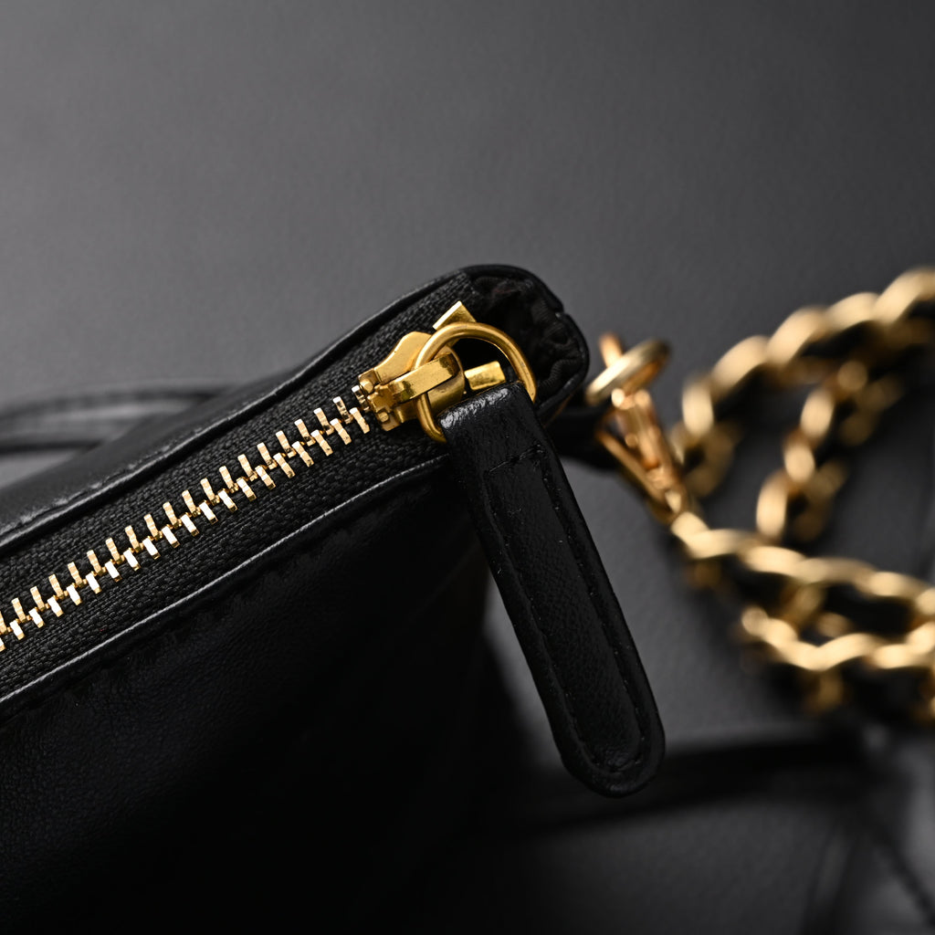 Chanel 19 Flap Bag – Black Quilted Lambskin with Gold & Ruthenium Hardware