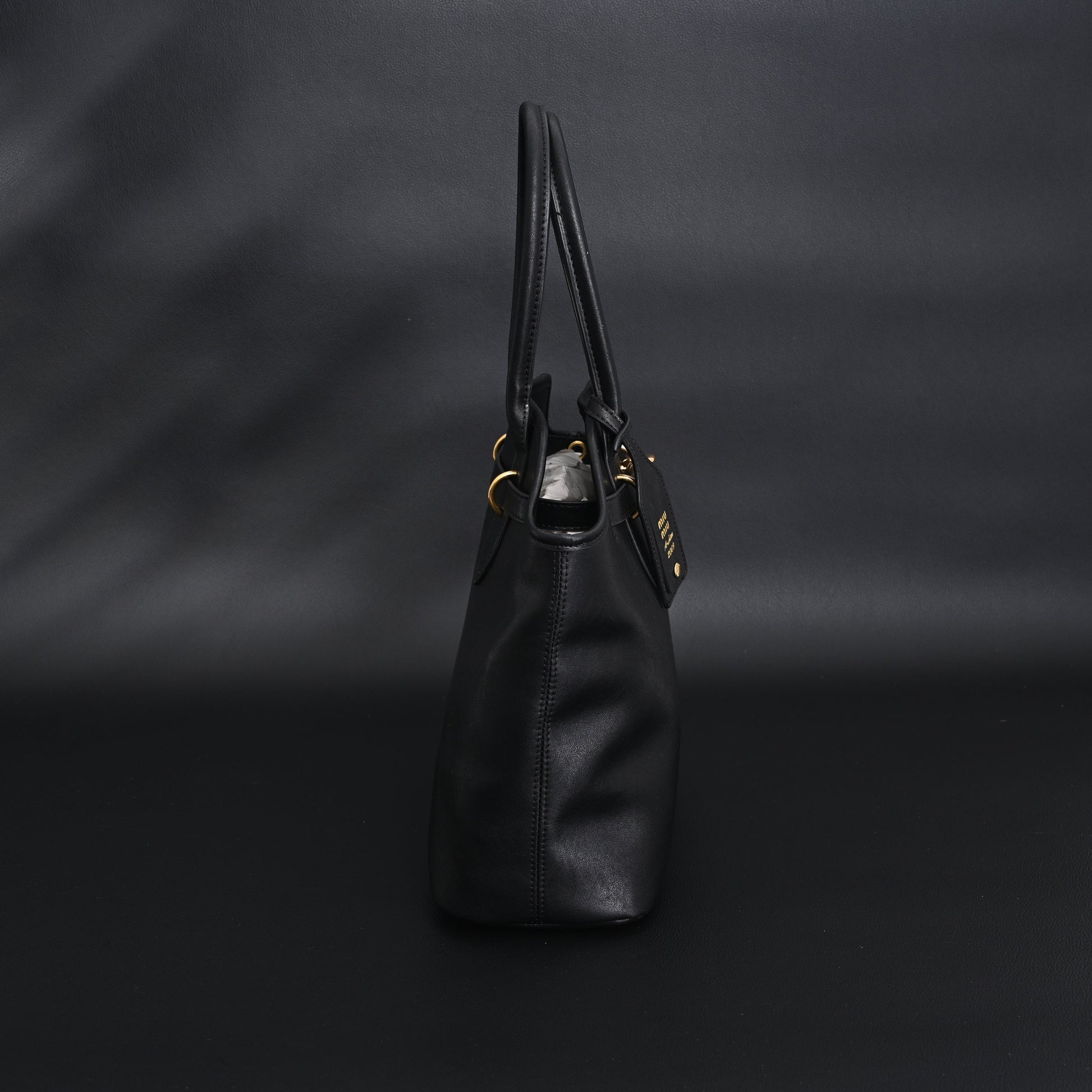 Miu Miu Leather Tote Bag – Classic Black