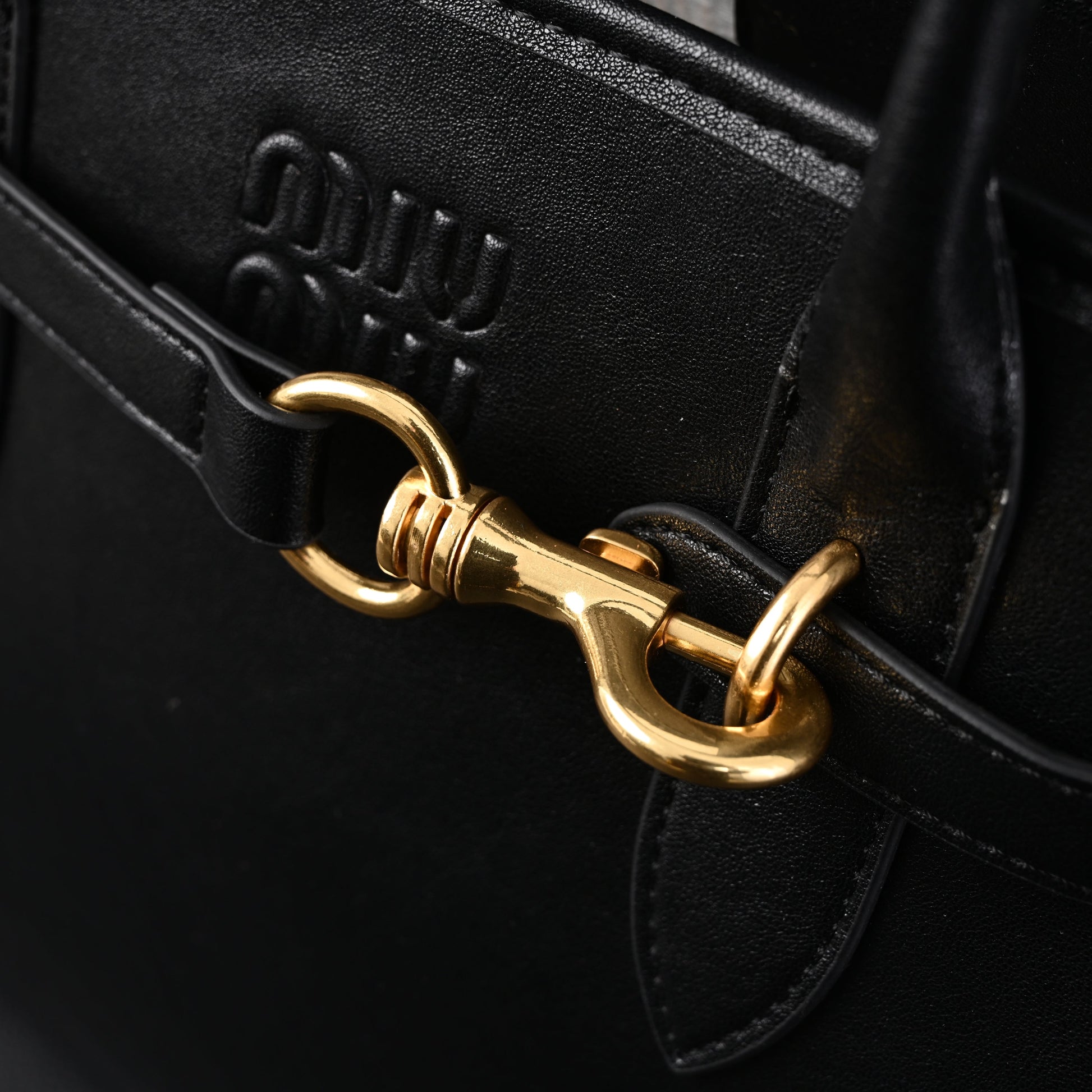 Miu Miu Leather Tote Bag – Classic Black